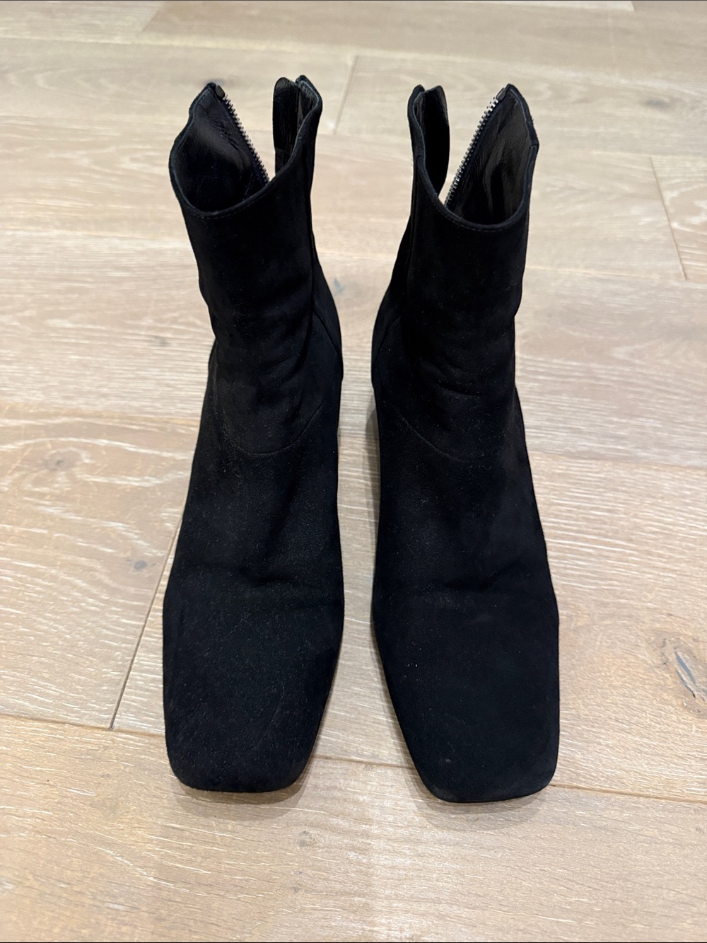 Miu Miu Black Suede Women's boots with Crystal-embellished heel
